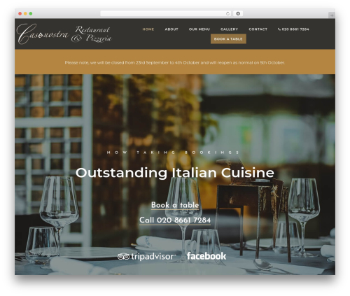 Evatheme core WordPress plugin - casanostra-restaurant.co.uk