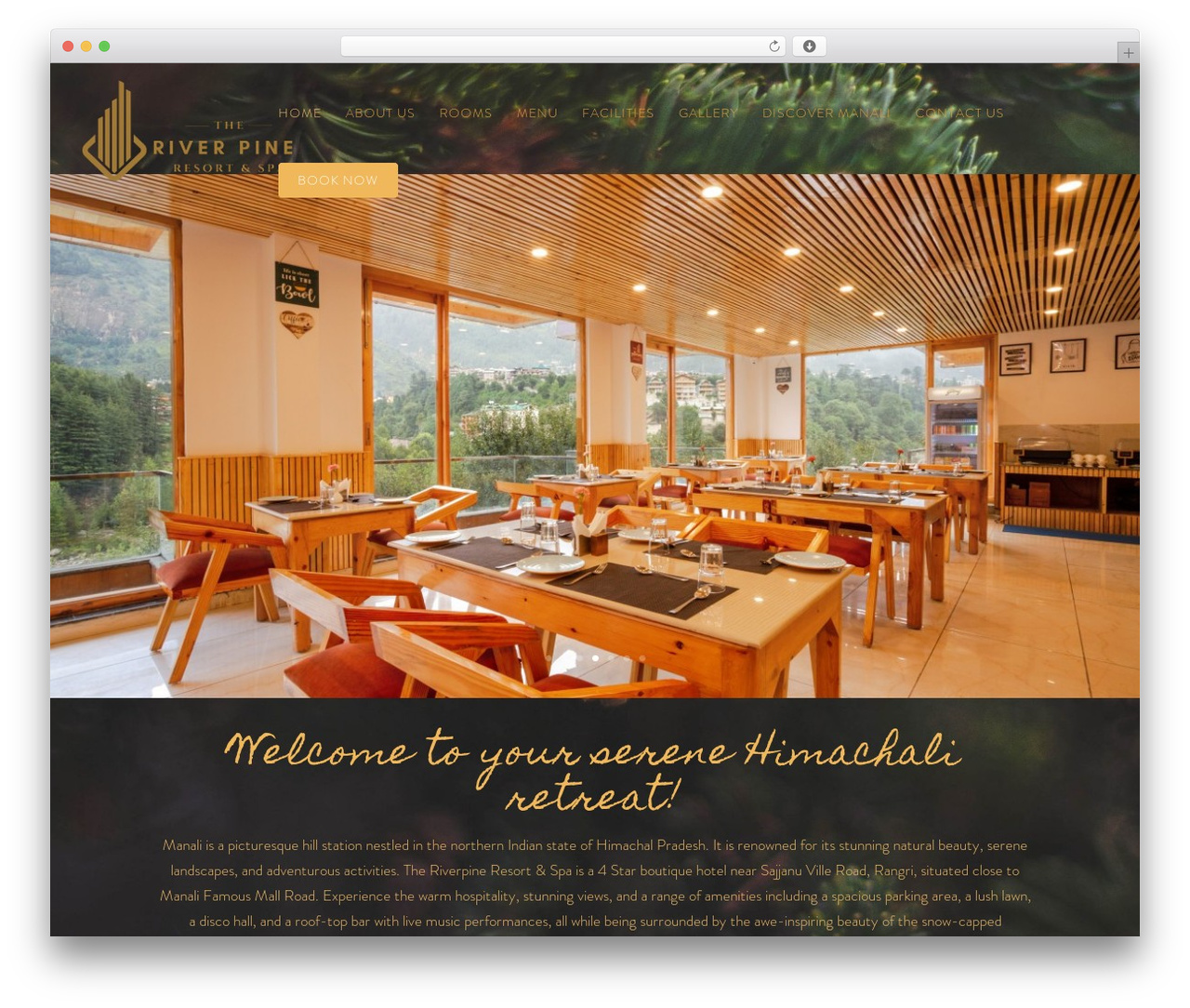 Divi theme WordPress - riverpineresort.com