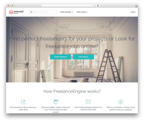 FreelanceEngine WordPress theme - emodelapp.com