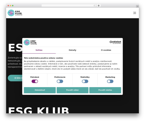 Hub2B theme WordPress - www.esgklub.sk