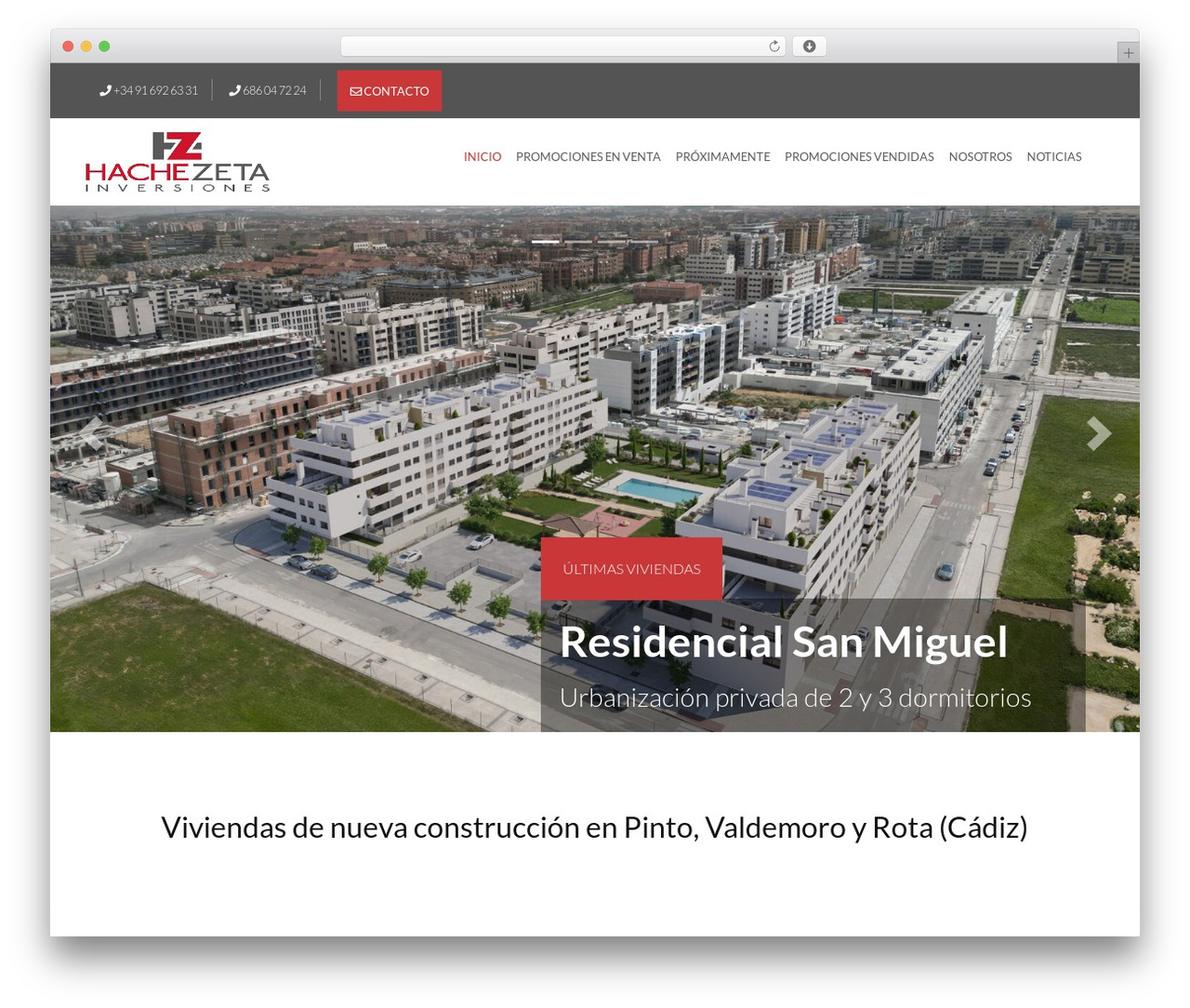 HzTheme WordPress theme - hzinversiones.es