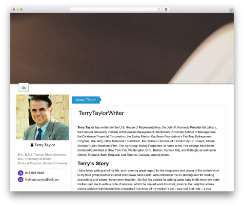 Profile WordPress theme - terrytaylorwriter.com Profile WordPress theme - terrytaylorwriter.com