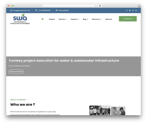 swa WordPress theme - swaenviro.com