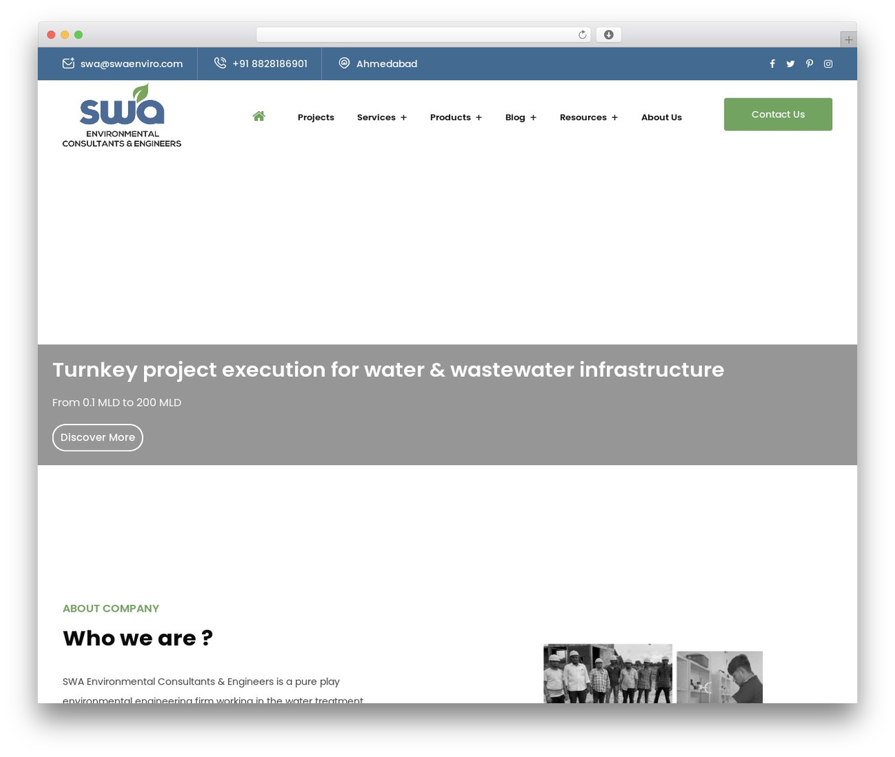 SWA WordPress theme - swaenviro.com
