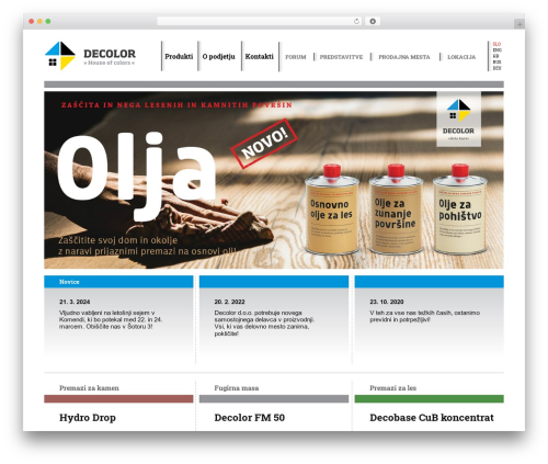 WordPress theme deColor - decolor.si