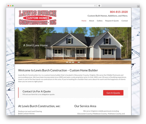 burch WordPress theme - lewisburchconstruction.com