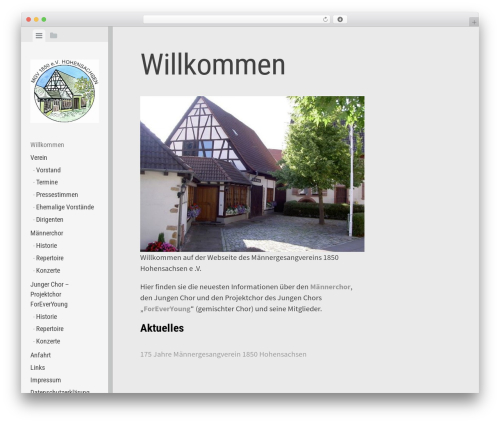 Editor WordPress theme - mgv-hohensachsen.de