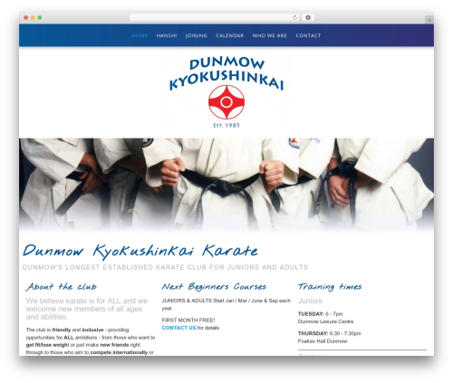 Theme WordPress Hello Elementor - dunmowkarate.co.uk