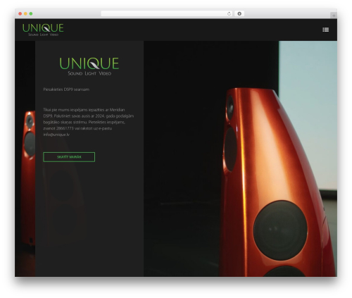 Unique top WordPress theme - unique.lv