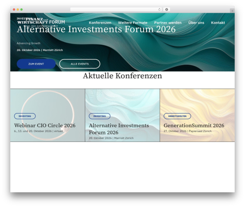 Web-Elements Theme WordPress page theme - fuw-forum.ch