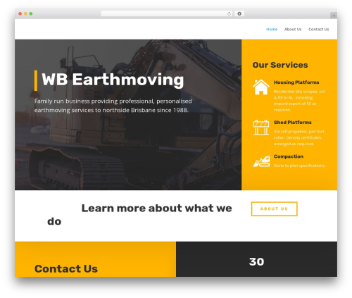 Aspen footer editor WordPress plugin - wbearthmoving.com