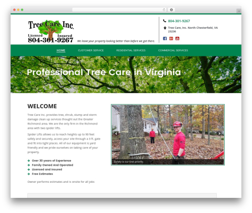 WordPress theme treecare - treecareincva.com