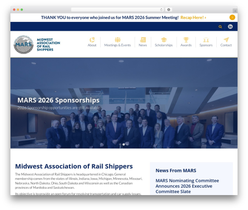 WordPress website theme Idea Framework - mwrailshippers.com