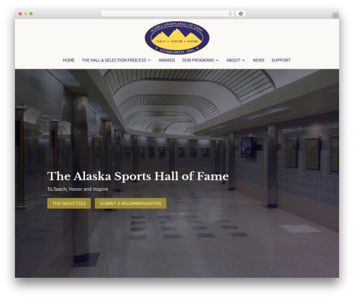 Divi theme WordPress - alaskasportshall.org