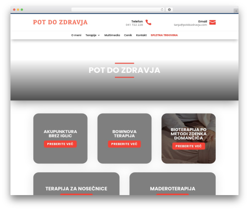Divi WordPress theme - potdozdravja.com