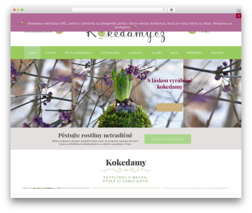 Flowers Boutique WordPress shopping theme - kokedamy.cz