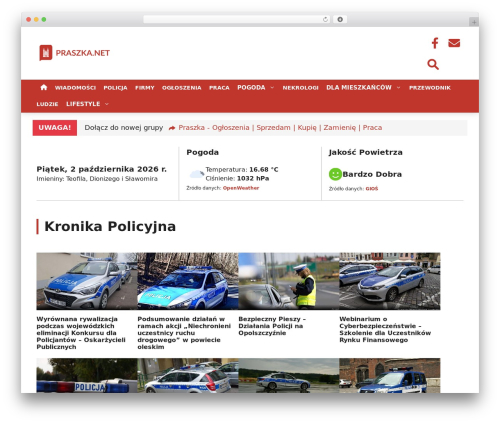 Features of local websites WordPress plugin - praszka.net