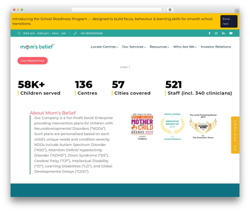 Knirpse WordPress page theme - www.momsbelief.com