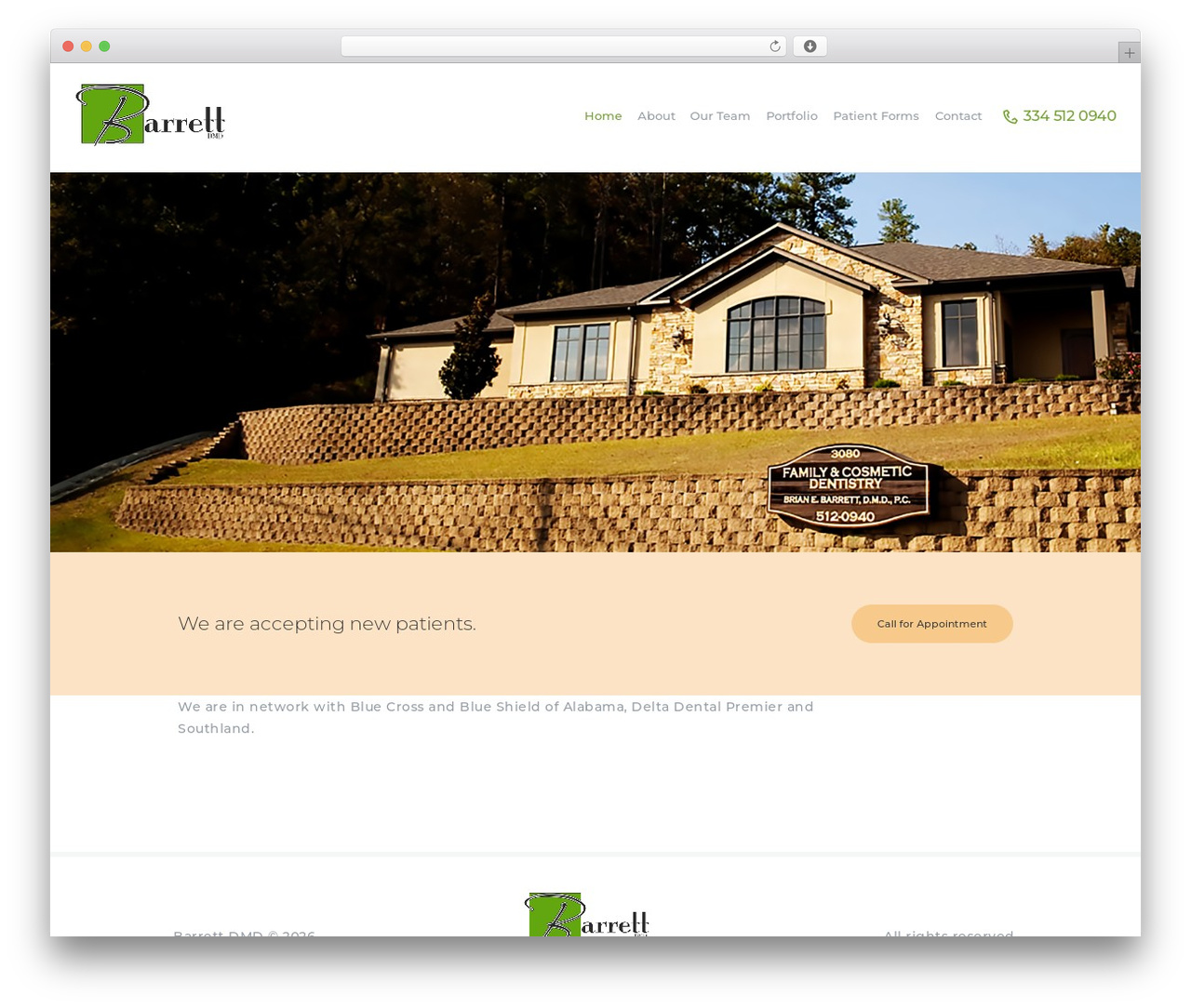 ProDent theme WordPress - barrettdmd.com