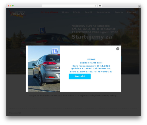 Builder tiles WordPress plugin - autoszkola-relax.pl