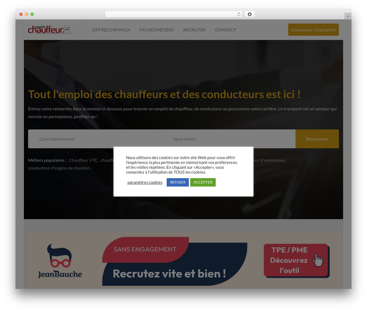 Careerup WordPress website theme - emploi-chauffeur.fr