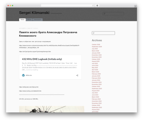 simpleX WordPress blog theme - klimanski.com