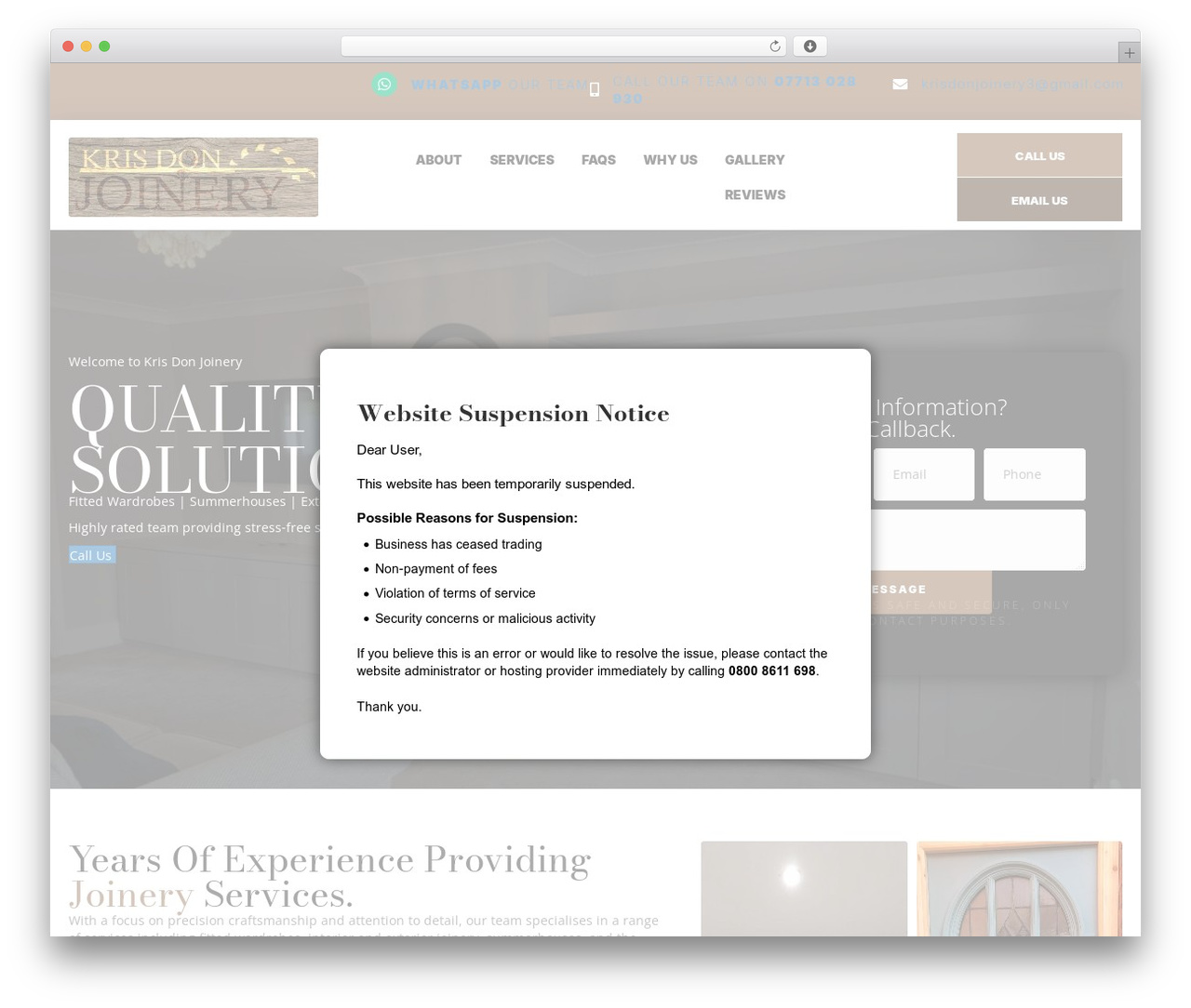 Theme WordPress Beaver Builder Theme - krisdonjoinery.com