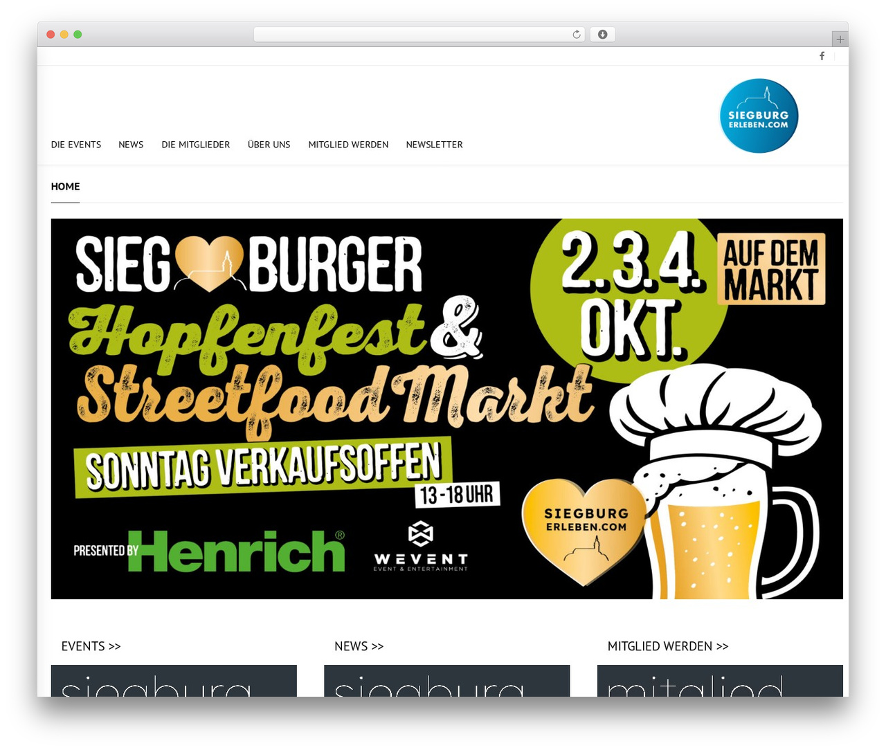 WordPress theme Blaszok Child - siegburg-erleben.com