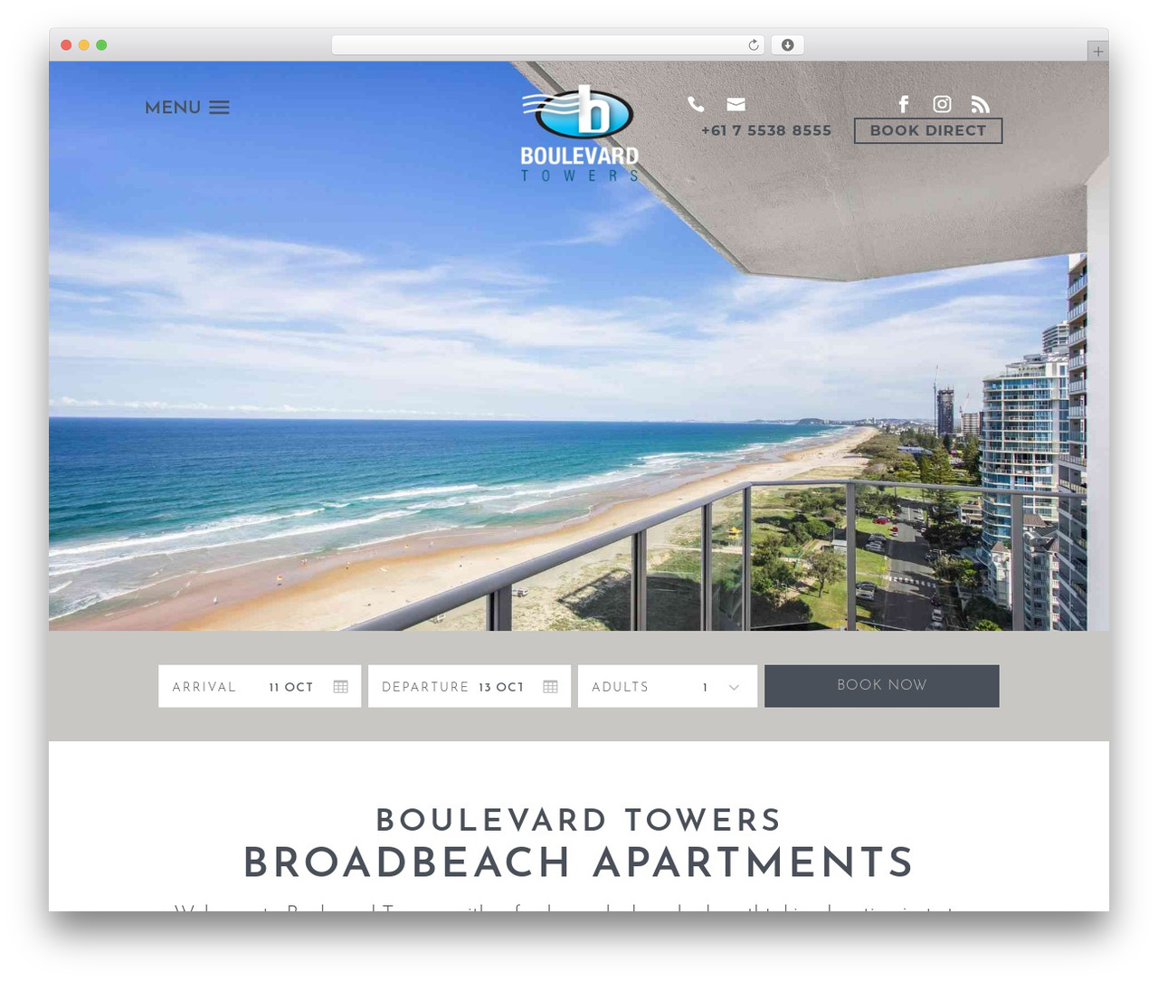 WordPress theme Boulevard Towers - boulevardtowers.com.au