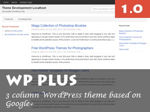 WordPress theme WP Plus by Simrandeep Singh