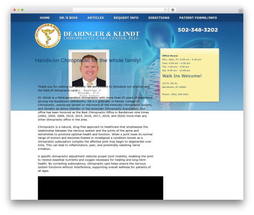ChiroTheme WordPress theme design - dearingerandklindt.com