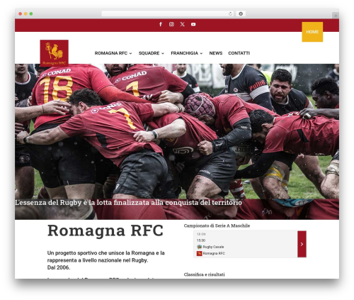 Divi theme WordPress - romagnarfc.it