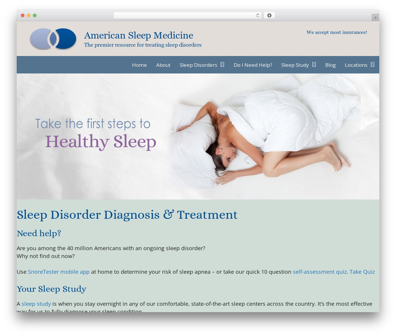 WordPress theme GeneratePress - americansleepmedicine.com