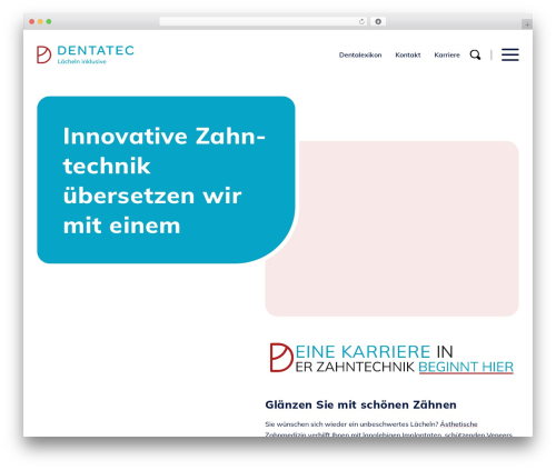 WordPress theme Flynt - dentatec.de