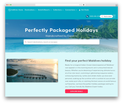 WordPress theme Ignite Modular Theme - www.mymaldives.com.au