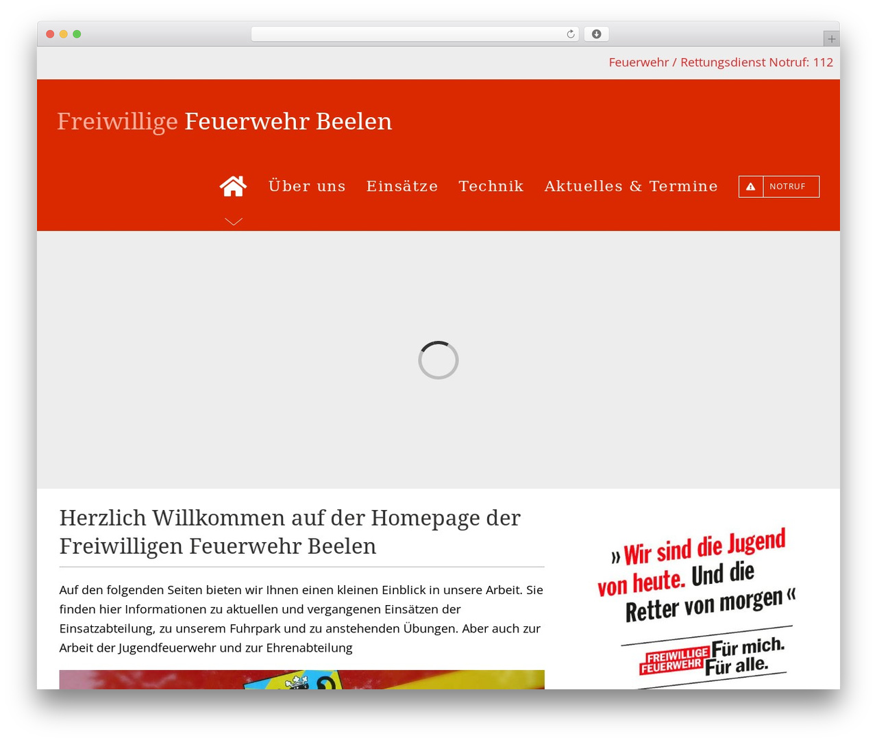 Avada WordPress theme - feuerwehr-beelen.de