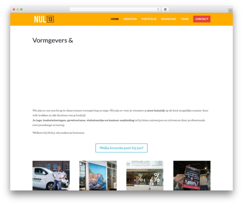Divi WordPress theme design - nul13reclame.nl