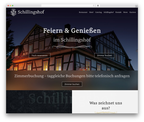 Lambda WordPress hotel theme - schillingshof.de
