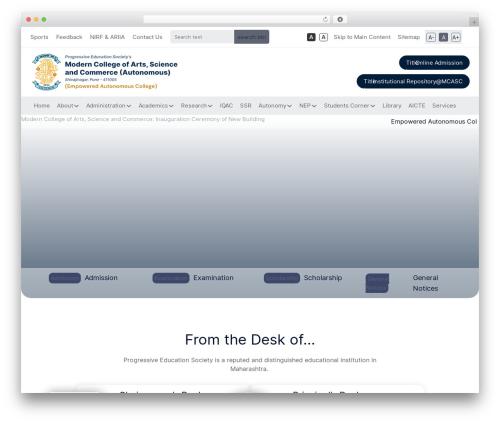 Monomyth Enterprise theme WordPress - moderncollegepune.edu.in