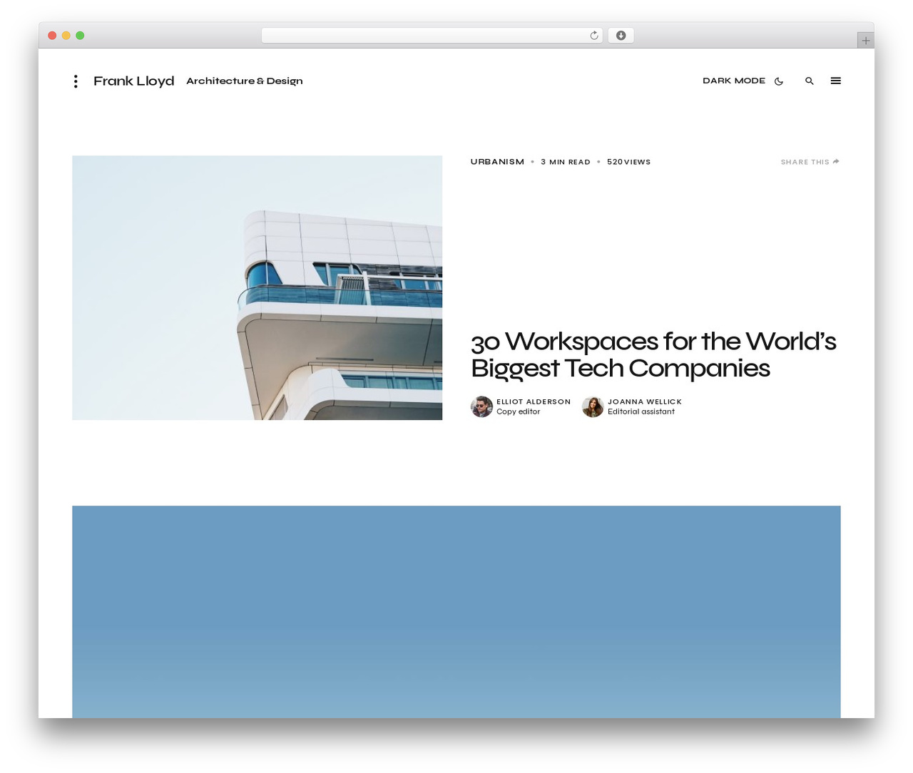 Schematic WordPress theme - schematictheme.com/frank-lloyd