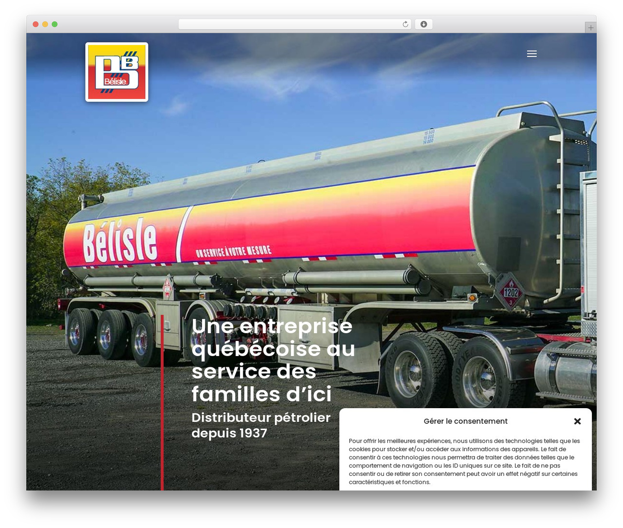 WP theme Divi - petroles-belisle.com