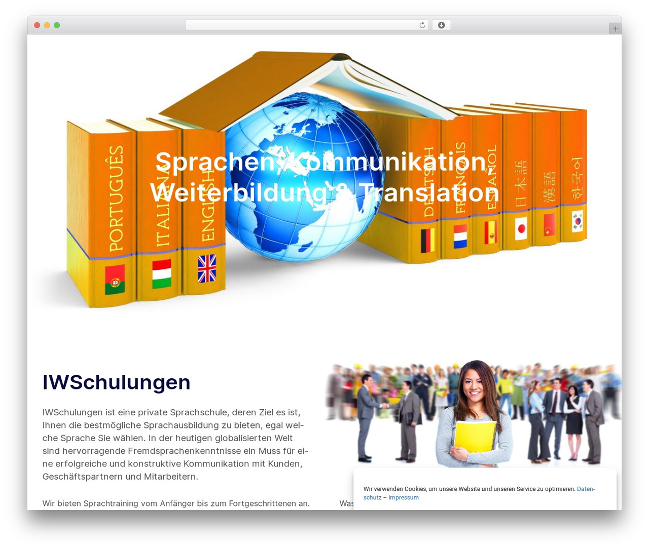 Constructor WordPress theme - iwschulungen.de
