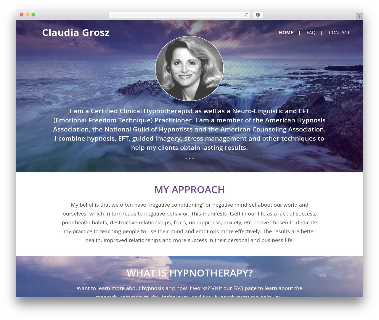 Create WordPress website theme - claudiagrosz.net