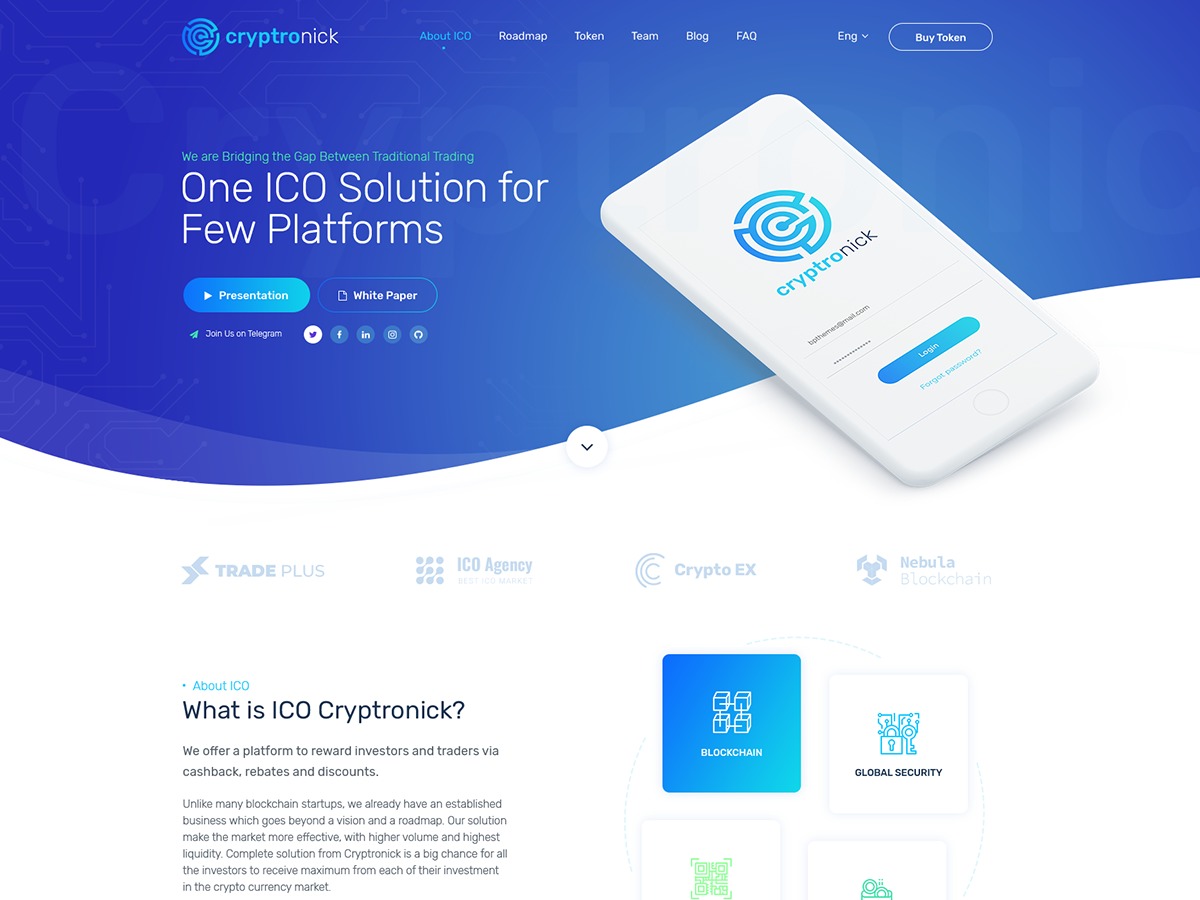 Cryptronick WordPress theme Cryptronick WordPress theme