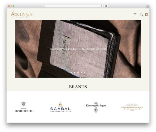 Fabric WordPress theme design - kingsbespoke.creaadesigns.in