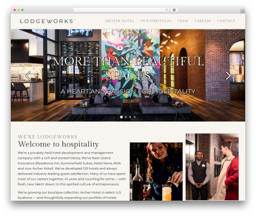 LodgeWorks premium WordPress theme - lodgeworks.com