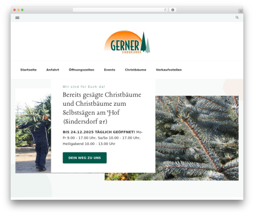 WordPress theme Seva Lite - sindersdorfer-christbaeume.de