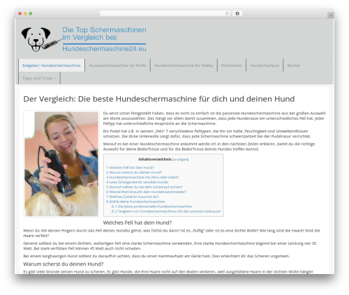 WordPress theme Affiliate-Theme - hundeschermaschine24.eu