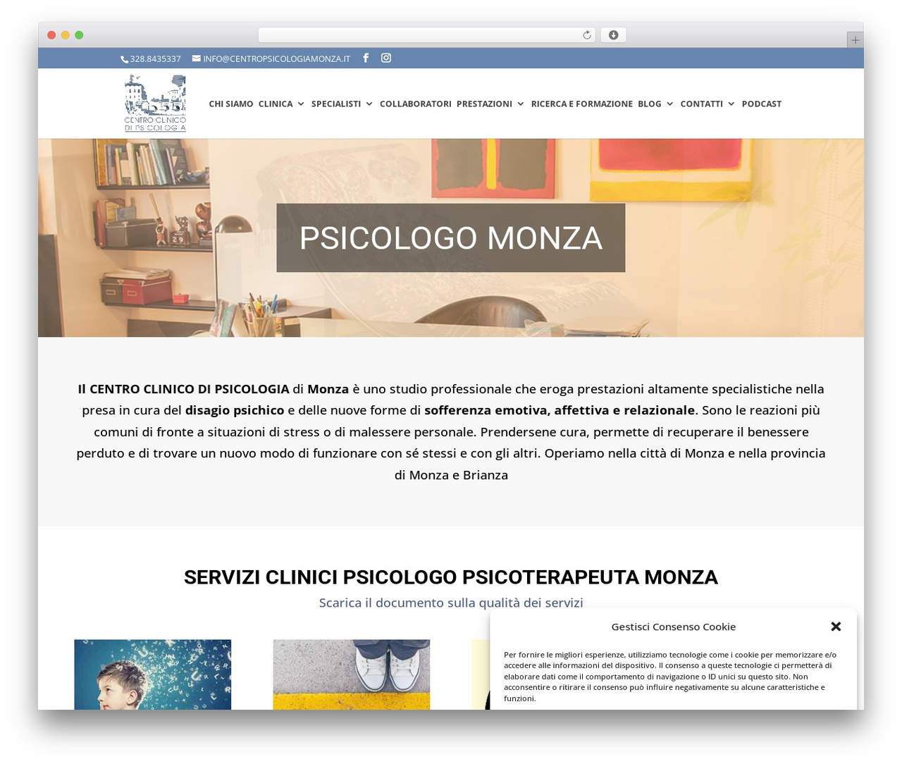 WordPress theme Divi - centropsicologiamonza.it