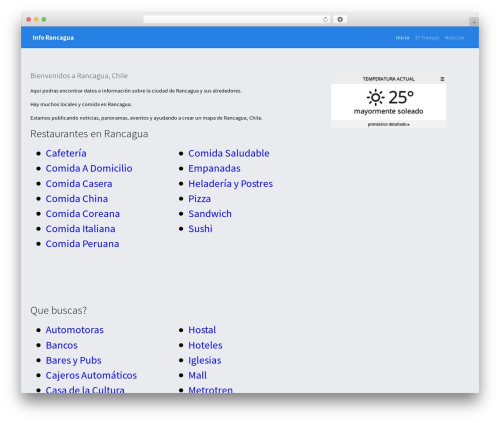 WP Bootstrap Starter WordPress theme - rancagua.net